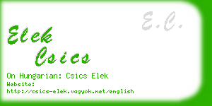 elek csics business card